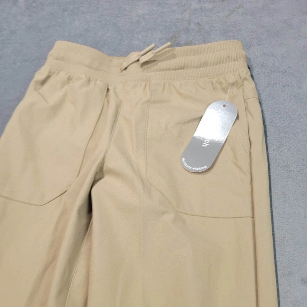 Wonder Nation Jogger Pants Kids Size S 6-7 Khaki Stretch Moisture Wicking Active